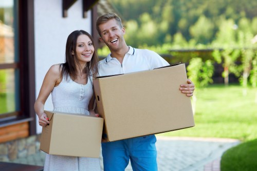 Efficient moving team handling furniture in Maida Vale